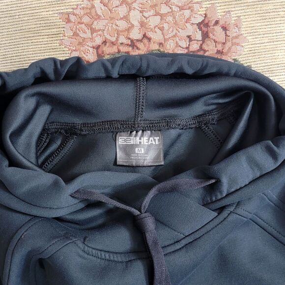 32 Degrees Heat Hoodie Mens Medium Black Super Soft Pullover Jacket Sweatshirt - Picture 9 of 12